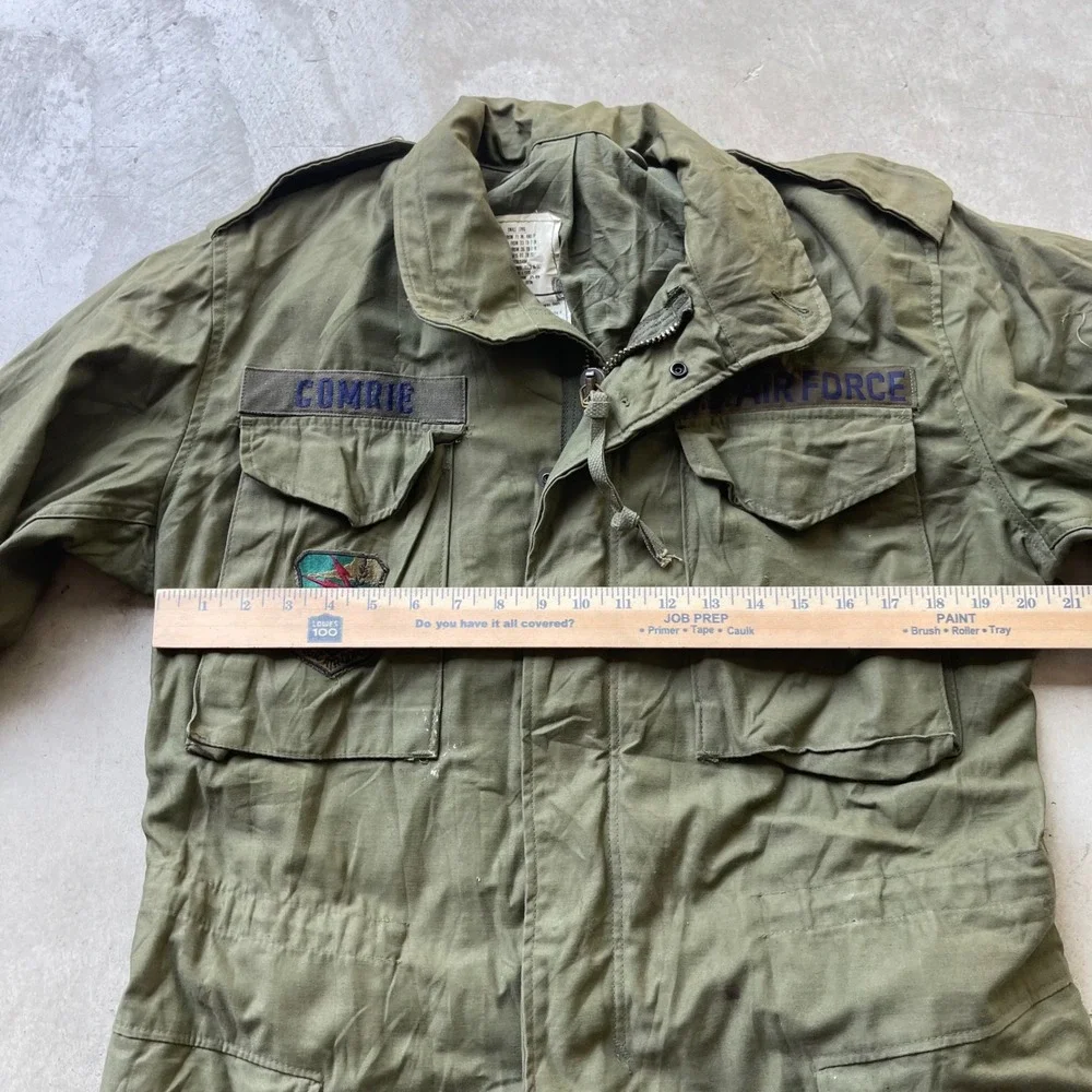 Vintage US Air Force M-65 Field Jacket Small Long Olive Drab OG-107 SAC Patch